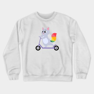 Cat Scooter Crewneck Sweatshirt